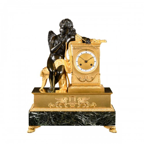 Empire Clock “Garde à vous” Signed Rabiat And Ledure