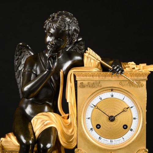 Horology  - Empire Clock “Garde à vous” Signed Rabiat And Ledure