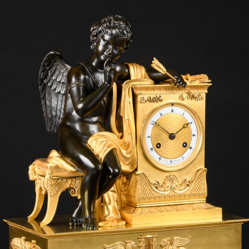 Empire Clock “Garde à vous” Signed Rabiat And Ledure - Empire