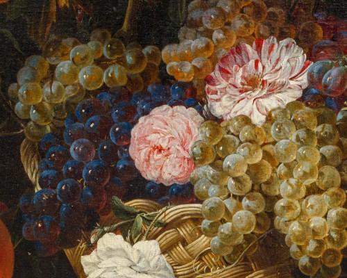 Nature morte de fruits et de fleurs dans un jardin - Ars Antiqua