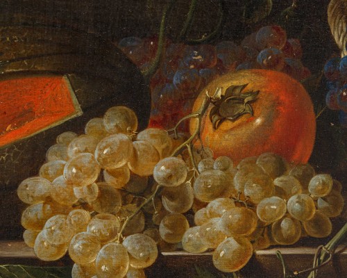  - Nature morte de fruits et de fleurs dans un jardin
