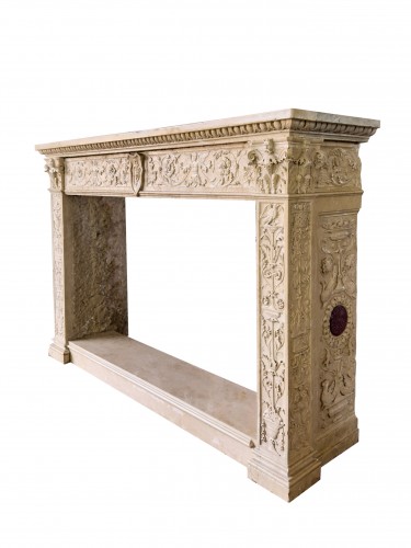 Cheminée aux bas-reliefs, Atelier Prettini di Rezzato (Brescia) - 