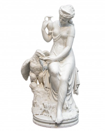 Aristide Louis Fontana (1834-1885) - Hébé nourrissant l'aigle de Jupiter