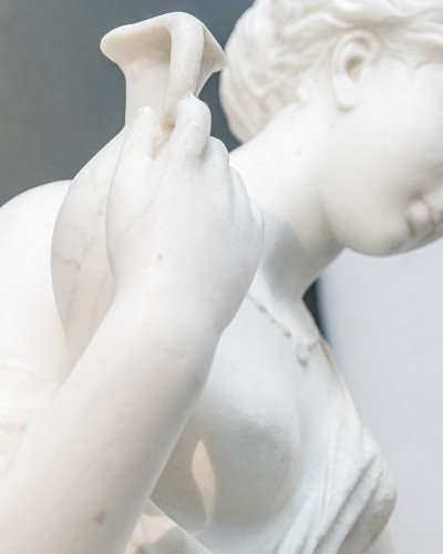 XIXe siècle - Aristide Louis Fontana (1834-1885) - Hébé nourrissant l'aigle de Jupiter