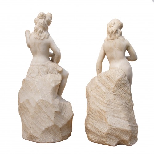 Sculpture  - Pair of Female Hunter Figures, Venetian sculpture early 18th century
