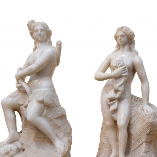 Pair of Female Hunter Figures, Venetian sculpture early 18th century - 