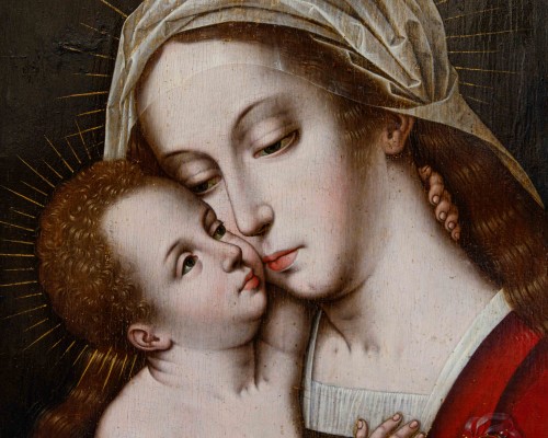  15th/16th century, Bruges School - Madonna with Child - Paintings & Drawings Style 