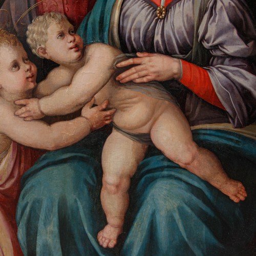 Paintings & Drawings  - Bastiano da Sangallo (1481 - 1551) - Holy Family with St. John 