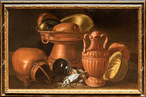 Giuseppe Ruoppolo (c. 1630 – 1710) - Still Life with Copperware