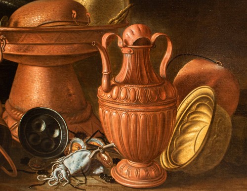 Paintings & Drawings  - Giuseppe Ruoppolo (c. 1630 – 1710) - Still Life with Copperware