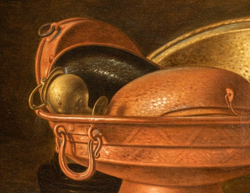 Giuseppe Ruoppolo (c. 1630 – 1710) - Still Life with Copperware - 
