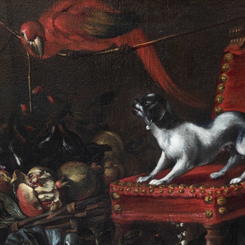 Stefano Camogli, known as Il Camoglino (c. 1610 – ?) - Still Life with Dog  - Paintings & Drawings Style 