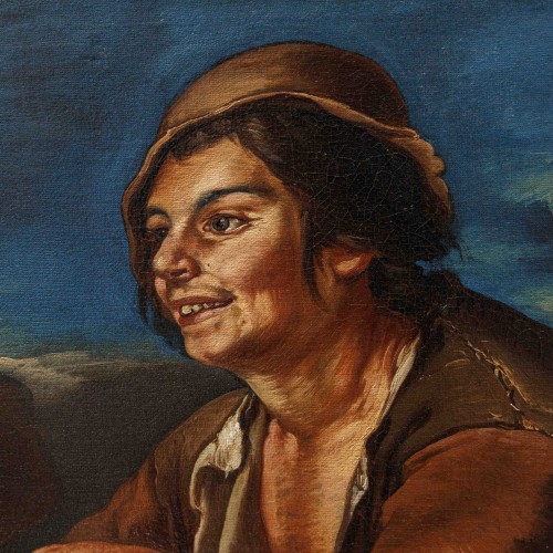 XVIIe siècle - Giacomo Francesco Cipper dit Todeschini (1664 - 1736), Scène avec des pêcheurs