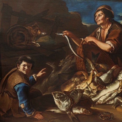  - Giacomo Francesco Cipper dit Todeschini (1664 - 1736), Scène avec des pêcheurs