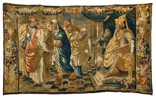 Aubusson Manufactory, late 16th century, Tapestry depicting Moses and Aaron