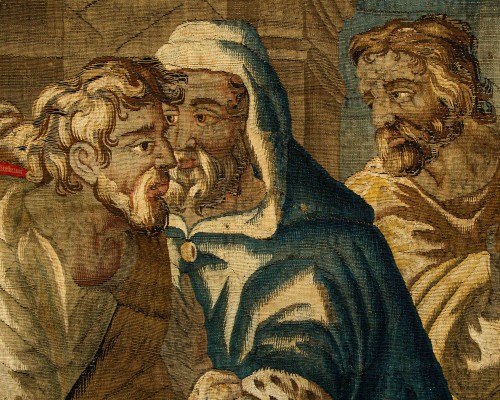 Antiquités - Aubusson Manufactory, late 16th century, Tapestry depicting Moses and Aaron