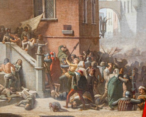 Lorenzo Delleani (1840–1908),Ezzelino da Romano and the massacre of Vicenza - 