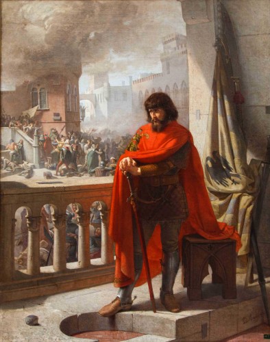 19th century - Lorenzo Delleani (1840–1908),Ezzelino da Romano and the massacre of Vicenza