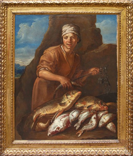 Giacomo Francesco Cipper dit Todeschini (1664-1736), Jeune marchand de poisson