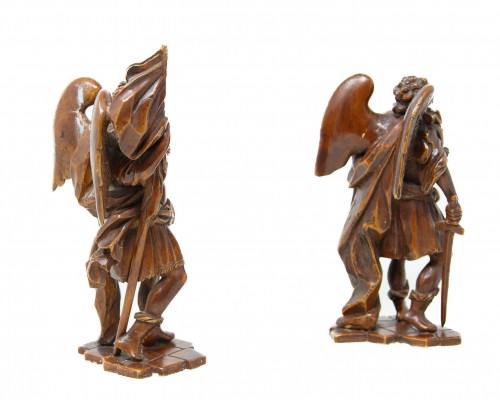 Germany 17th Century, Archangel Michael and Archangel Raphael - Sculpture Style 