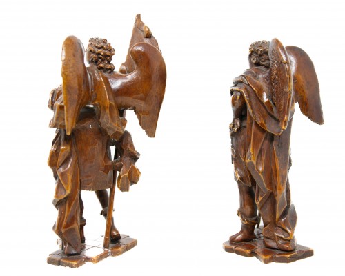 Sculpture  - Germany 17th Century, Archangel Michael and Archangel Raphael