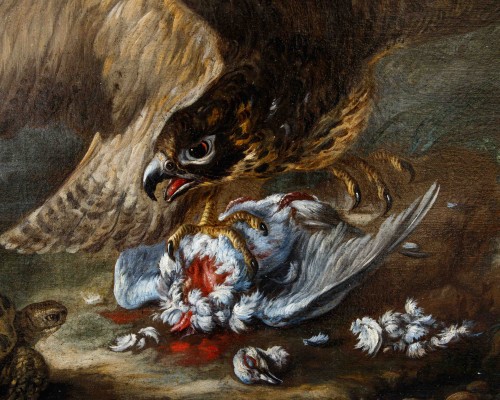 Baldassarre de Caro (1689–1750), Raptor Capturing a Pigeon - 