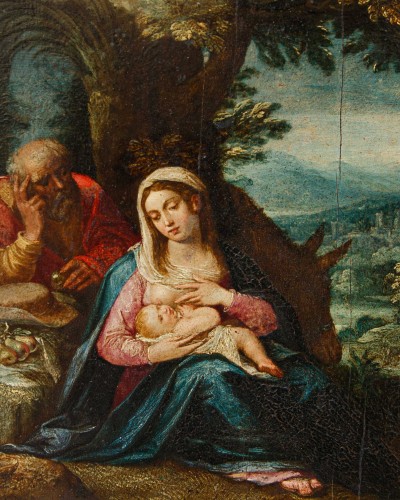 Paintings & Drawings  - Christoph Schwarz (1548 – 1592), Rest on the Flight into Egypt