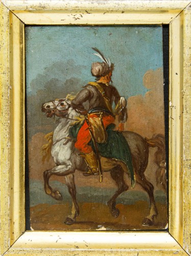 Compositions with Horsemen, attributed toi August Querfurt (1696 – 1761) - Paintings & Drawings Style 