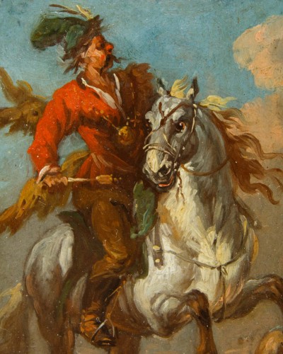Antiquités - Compositions with Horsemen, attributed toi August Querfurt (1696 – 1761)