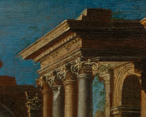 Alberto Carlieri (1672 - v. 1720) Architectural Capriccios with Figures - 