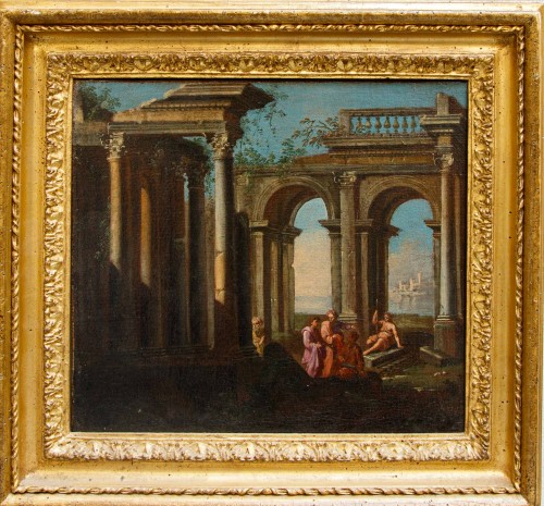 Alberto Carlieri (1672 - v. 1720) Architectural Capriccios with Figures - 