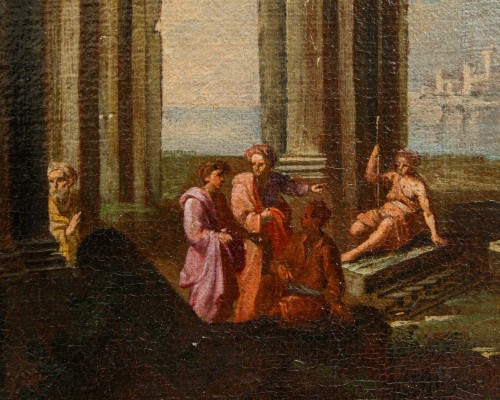 - Alberto Carlieri (1672 - v. 1720) Architectural Capriccios with Figures