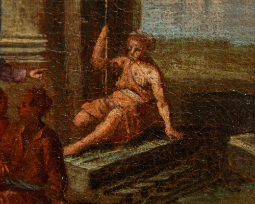 Antiquités - Alberto Carlieri (1672 - v. 1720) Architectural Capriccios with Figures