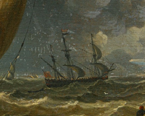 Pieter Mulier (1637 – 1701)  Ships in a Stormy Sea - 