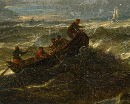 17th century - Pieter Mulier (1637 – 1701)  Ships in a Stormy Sea