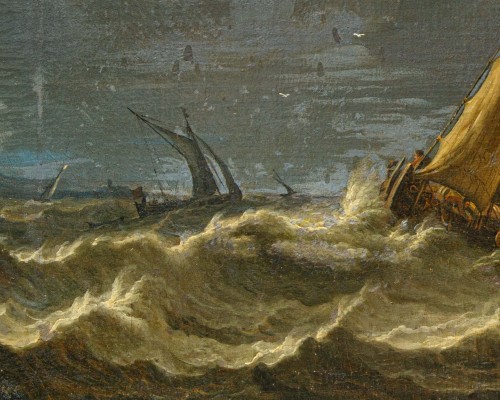 Pieter Mulier (1637 – 1701)  Ships in a Stormy Sea - 