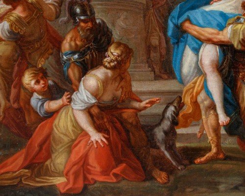 Placido Costanzi (1702 – 1759) L'Enlèvement des Sabines - Tableaux et dessins Style 