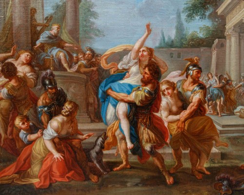 Tableaux et dessins Tableaux XVIIe siècle - Placido Costanzi (1702 – 1759) L'Enlèvement des Sabines