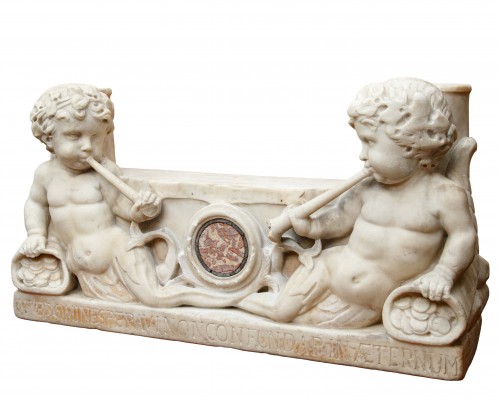 Autel portatif avec allégorie de la richesse, École génoise du XVIIIe siècle - Sculpture Style 
