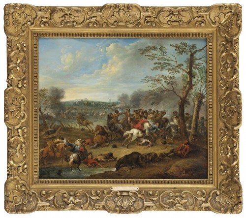Chocs de cavalerie (une paire) – Karel Breydel (1678 – 1733) - Tableaux et dessins Style 