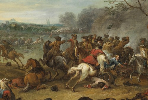 Cavalry shocks (a pair) - Karel Breydel (1678 - 1733) - 