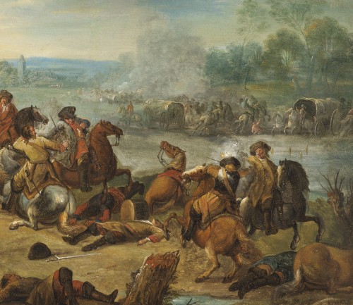  - Cavalry shocks (a pair) - Karel Breydel (1678 - 1733)