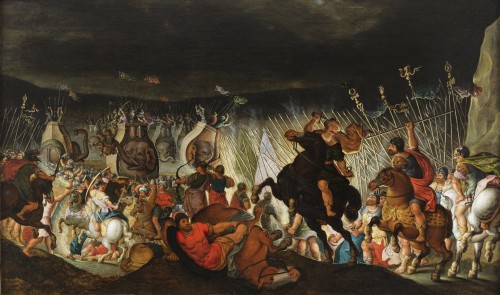 La Bataille de Zama – Otto van Veen (1556 – 1629) - Tableaux et dessins Style 