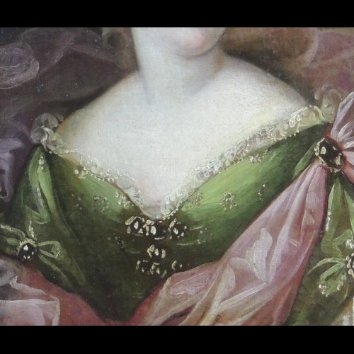 Tableaux et dessins Tableaux XVIIe siècle - Portrait de dame de cour - entourage François De Troy