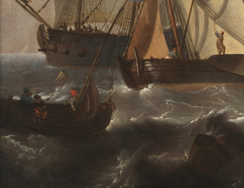XVIIe siècle - Navires dans la rade d’Enkhuizen – Atelier de Ludolf Backhuysen (1631 - 1708)