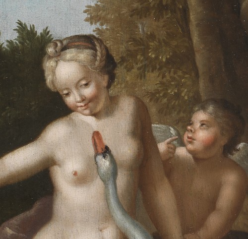 Paintings & Drawings  - Leda and the Swan - Workshop of Nicolas Bertin (1667-1736)