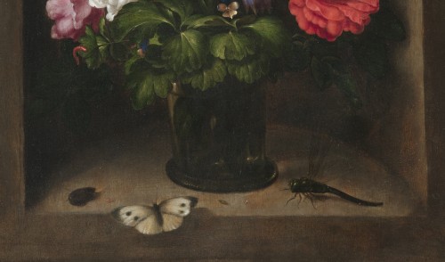 XVIIe siècle - Nature morte aux fleurs et aux insectes - Attribué à Jacques de Gheyn II (1565 -1629)