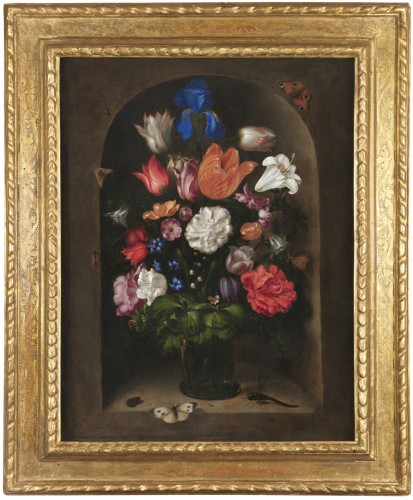 Still life with flowers and insects - attributed to Jacques de Gheyn II (1565 -1629) - 