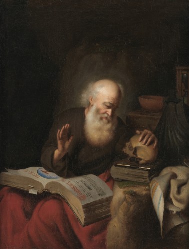 Saint Jerome in the desert - attributed to Salomon Koninck (1609 - 1656) - Paintings & Drawings Style 