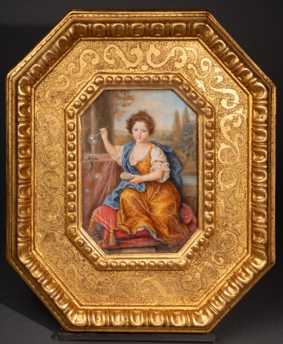 Mademoiselle de Tours - 18th century French school after Pierre Mignard - Paintings & Drawings Style 